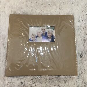 Unbranded scrapbook never used tan with a spot for photo on cover